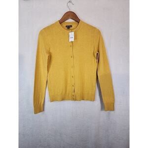 J. Crew Mercantile Women's Golden Yellow Long Sleeve Cardigan Sweater XS New